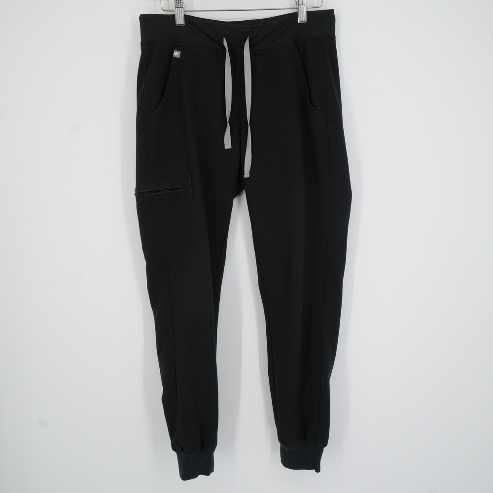 FIGS Zamura Jogger Scrub Pants Women Small Black W18SW2005 Cargo Medical Nurse